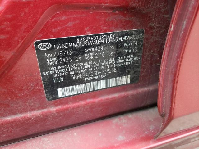 5NPEB4AC3DH738268 Hyundai Sonata Gls 2013. Фото: 9