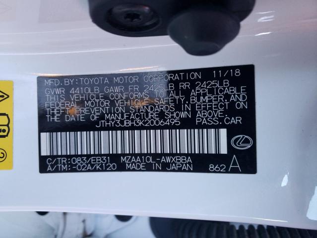 2019 LEXUS UX 200 JTHY3JBH3K2006495