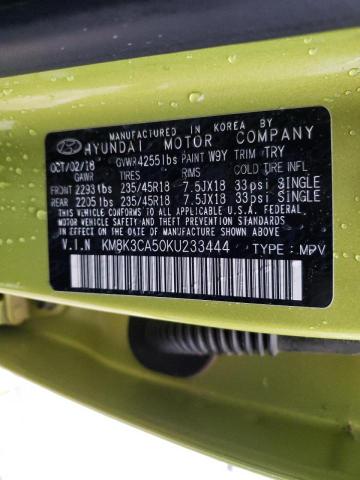 2019 HYUNDAI KONA LIMIT KM8K3CA50KU233444