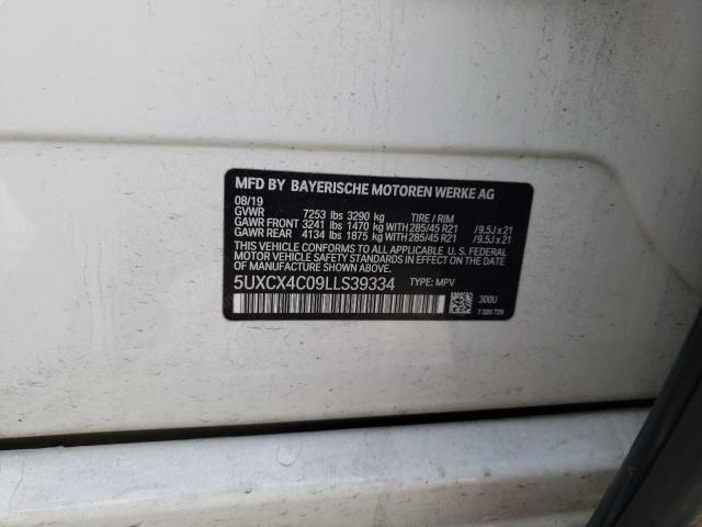 2020 BMW X7 XDRIVE5 5UXCX4C09LLS39334
