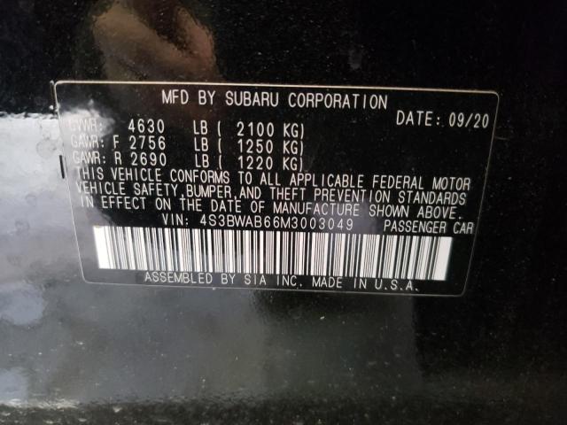 2021 SUBARU LEGACY - 4S3BWAB66M3003049