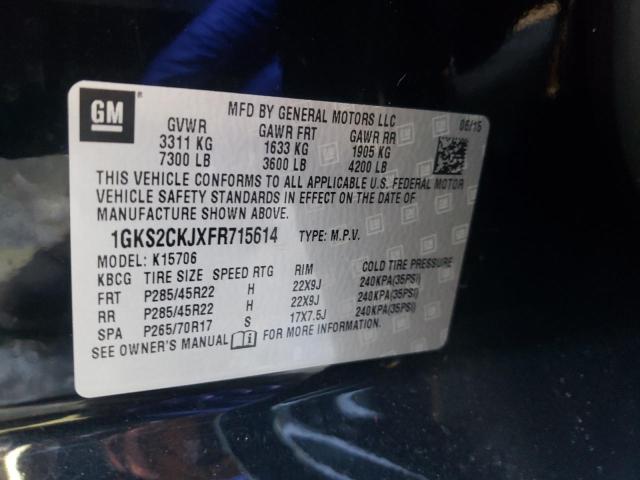 2015 GMC YUKON 1GKS2CKJXFR715614