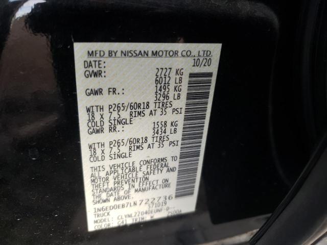 1N6ED0EB7LN722736 Nissan FRONTIER S