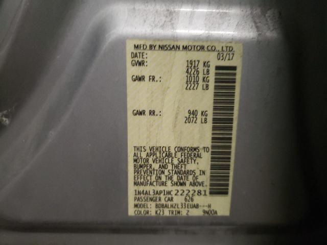 1N4AL3AP1HC222281 Nissan Altima 2.5 2017. Фото: 9