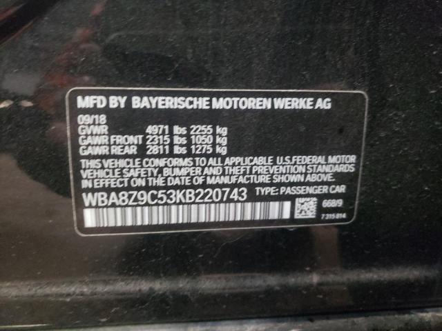 2019 BMW 330XI GT WBA8Z9C53KB220743