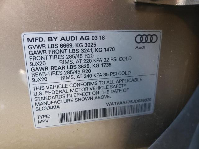 2018 AUDI Q7 PRESTIG WA1VAAF75JD036820