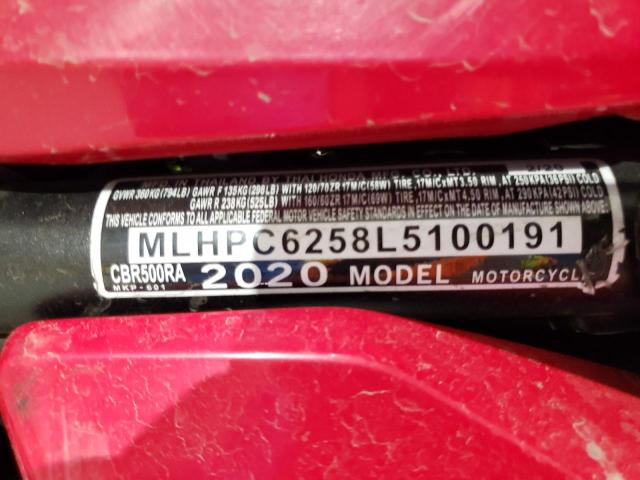 2020 HONDA CBR500 RA MLHPC6258L5100191