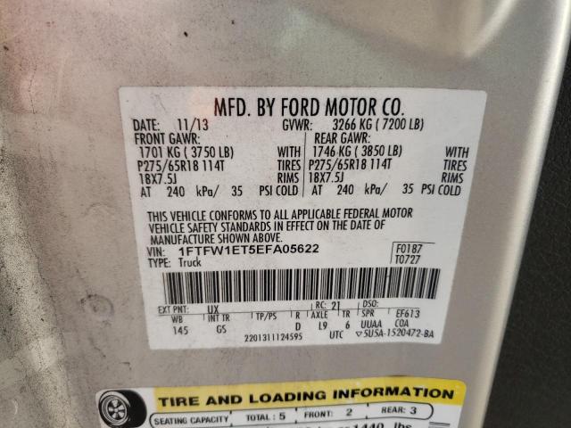 1FTFW1ET5EFA05622 | 2014 FORD F150 SUPER