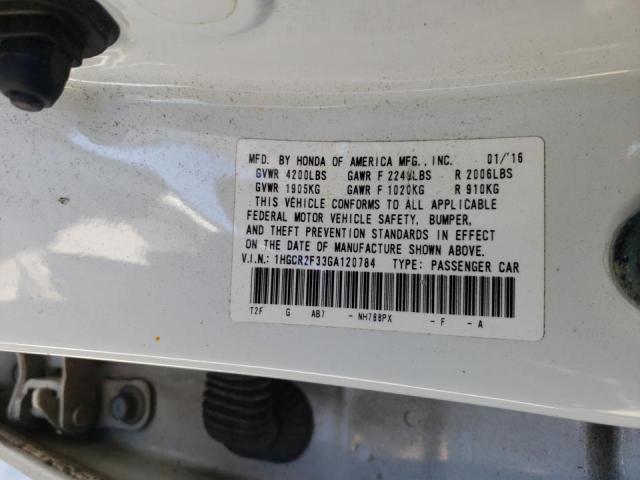 1HGCR2F33GA120784 Honda Accord Lx 2016. Фото: 9