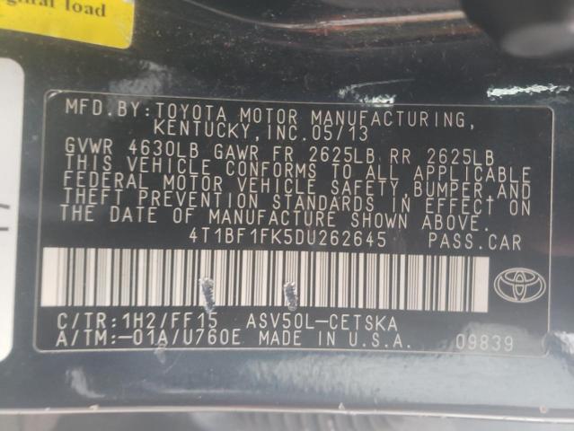 2013 TOYOTA CAMRY L - 4T1BF1FK5DU262645