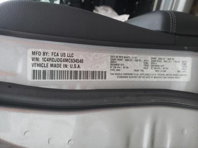 2021 DODGE DURANGO GT - 1C4RDJDG4MC634540