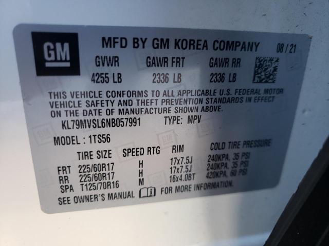 2022 CHEVROLET TRAILBLAZE - KL79MVSL6NB057991
