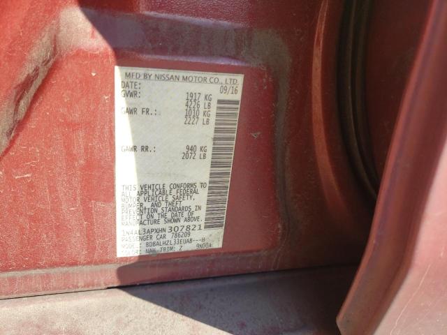 2017 NISSAN ALTIMA 2.5 - 1N4AL3APXHN307821