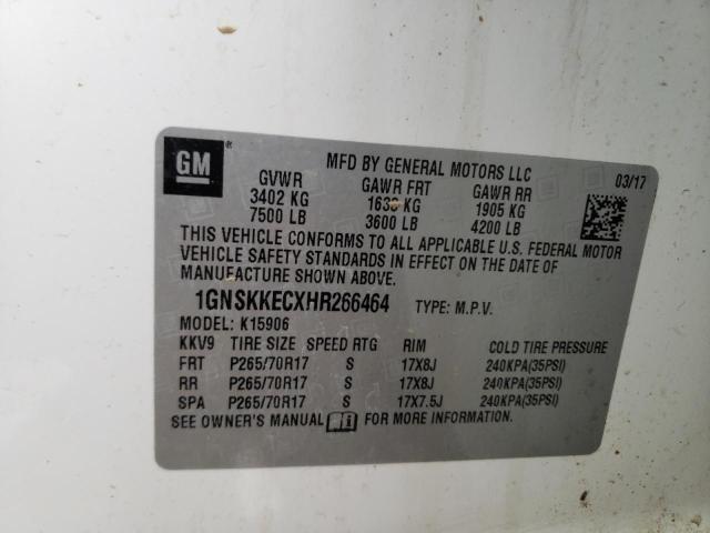 2017 CHEVROLET SUBURBAN K 1GNSKKECXHR266464
