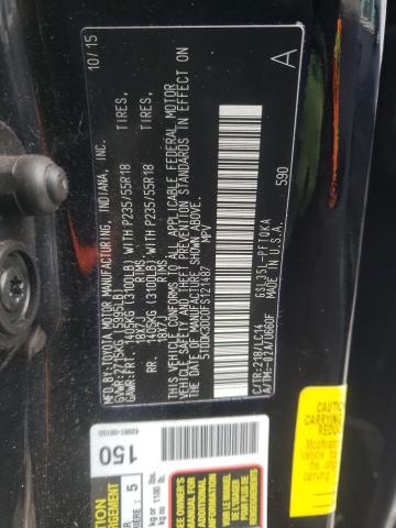 2015 TOYOTA SIENNA XLE - 5TDDK3DC0FS121487