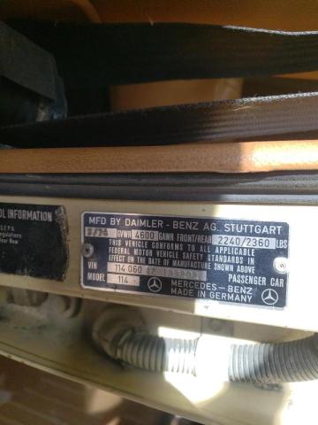 MERCEDES-BENZ C-CLASS 1974 YELLOW Photo 10