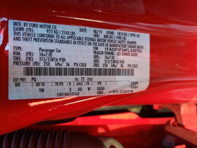 2015 FORD FOCUS SE 1FADP3F24FL335752