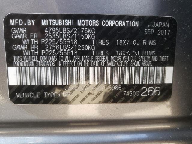2018 MITSUBISHI OUTLANDER JA4AD2A31JZ015966