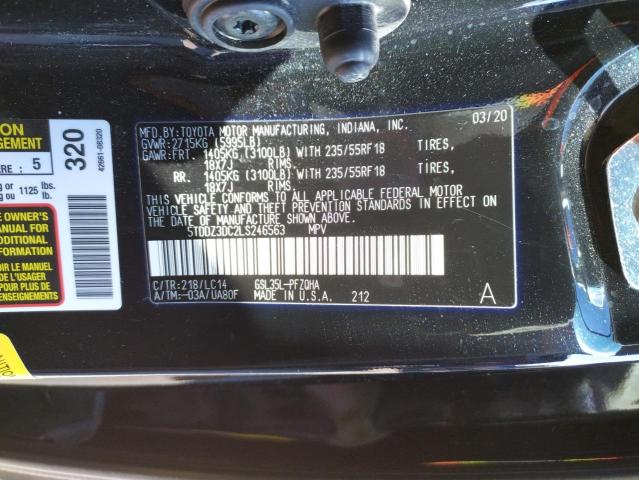 2020 TOYOTA SIENNA XLE 5TDDZ3DC2LS246563