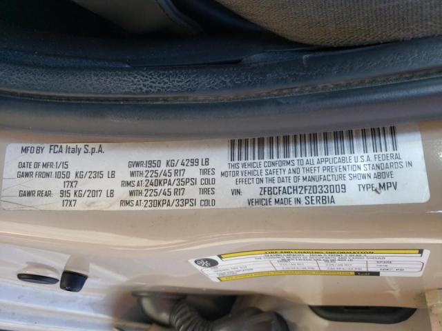 2015 FIAT 500L LOUNG ZFBCFACH2FZ033009