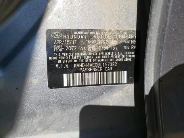 KMHDH4AE0BU157322 Hyundai Elantra Gl 2011. Фото: 9