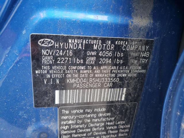 KMHD04LB5HU333560 Hyundai Elantra Sport