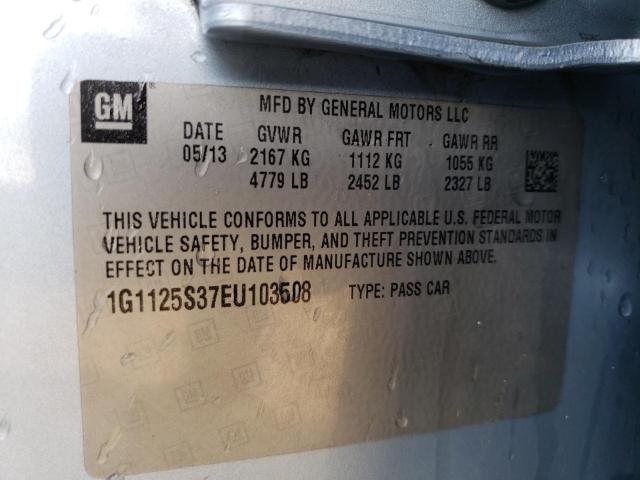 1G1125S37EU103508 Chevrolet Impala Lt 2014. Фото: 9