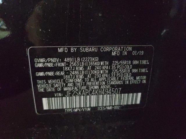 SUBARU FORESTER 2019 BLACK Photo 10