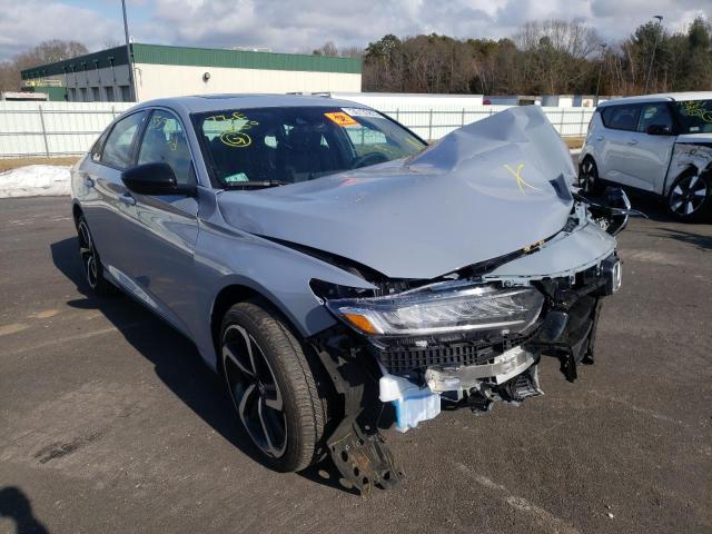 Salvage cars for sale from Copart Assonet, MA: 2022 Honda Accord Sport