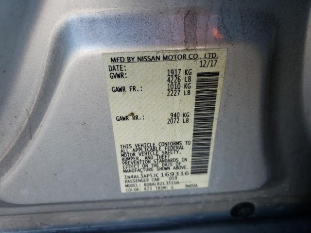 2018 NISSAN ALTIMA S/L 1N4AL3AP5JC169316