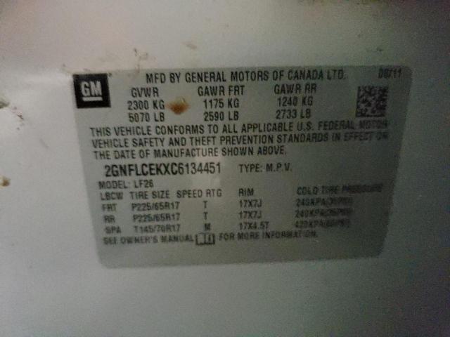 2GNFLCEKXC6134451 Chevrolet Equinox Ls 2012. Фото: 9