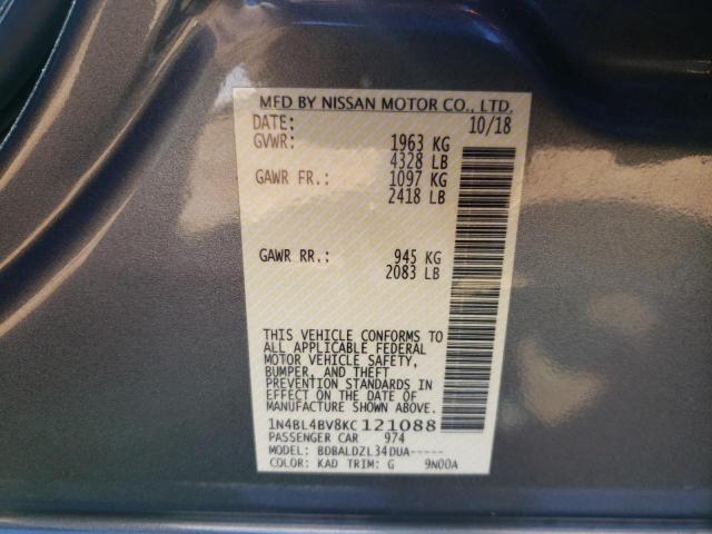 2019 NISSAN ALTIMA S 1N4BL4BV8KC121088