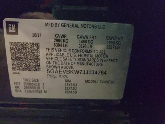 2018 BUICK ENCLAVE PR 5GAEVBKW7JJ134764