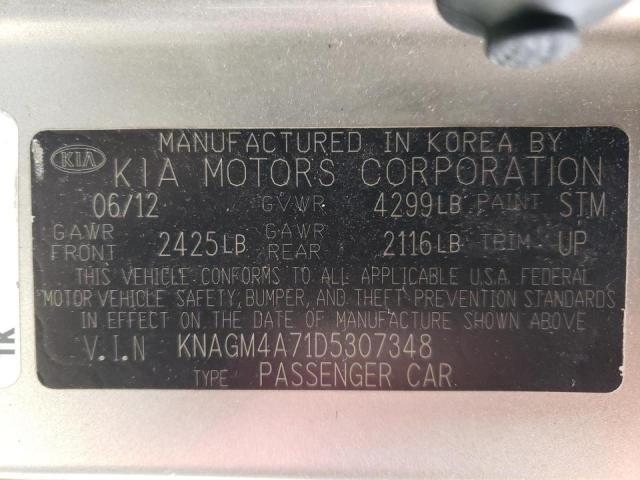 KNAGM4A71D5307348 2013 Kia Optima Lx