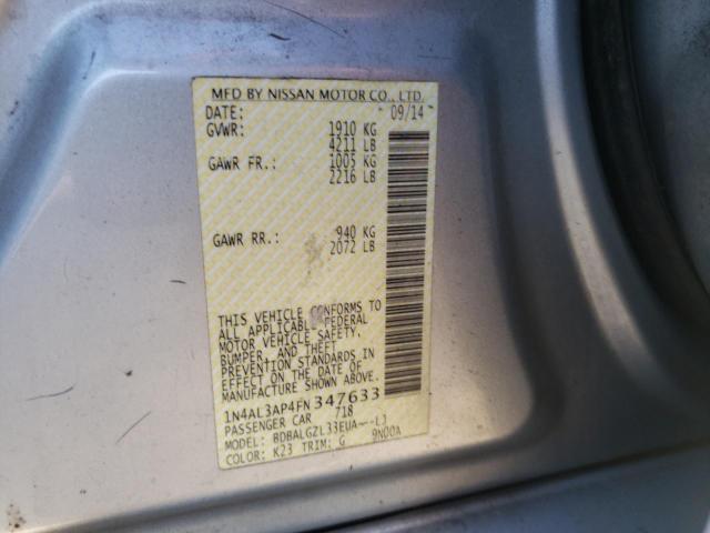 1N4AL3AP4FN347633 Nissan Altima 2.5 2015. Фото: 9