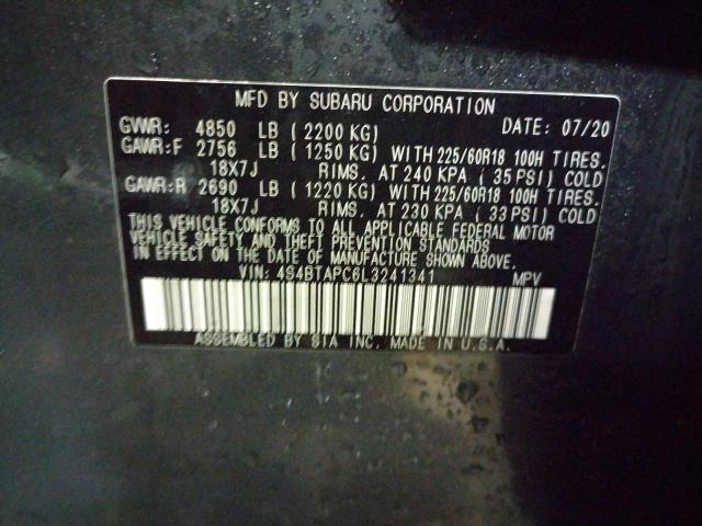 2020 SUBARU OUTBACK TO 4S4BTAPC6L3241341