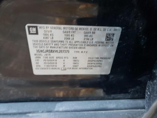 2017 CHEVROLET TRAX PREMI 3GNCJRSBXHL287379