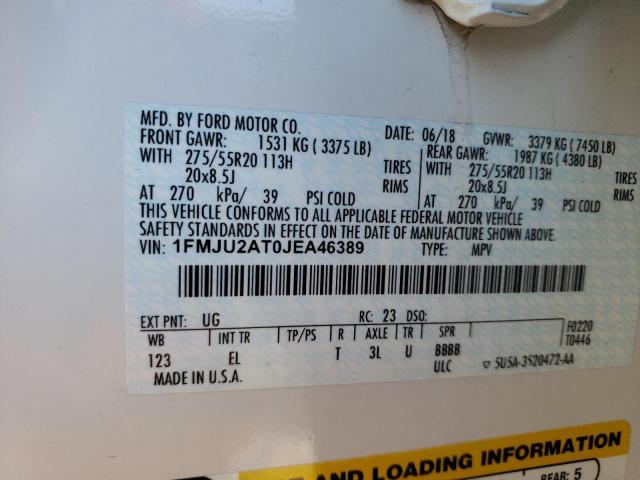 1FMJU2AT0JEA46389 Ford Expedition 2018. Фото: 9