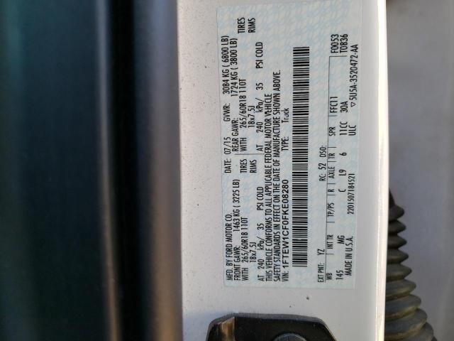1FTEW1CF0FKE08280 Ford F150 Supercrew