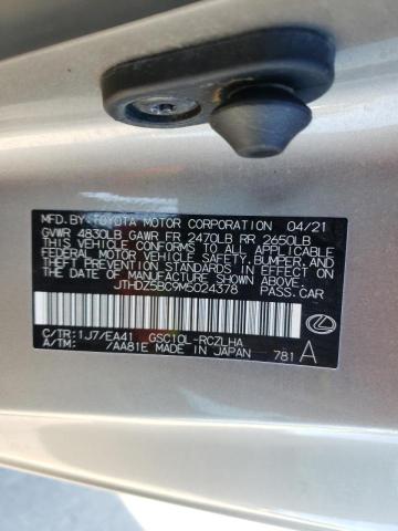 2021 LEXUS RC 350 BAS JTHDZ5BC9M5024378