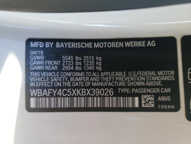 2019 BMW M850XI WBAFY4C5XKBX39026