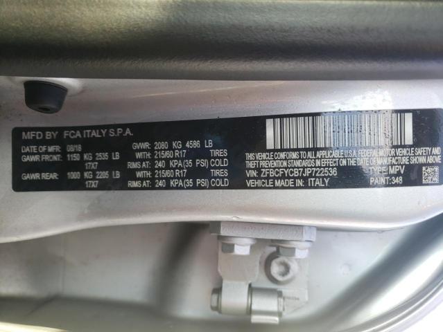 2018 FIAT 500X TREKK ZFBCFYCB7JP722536