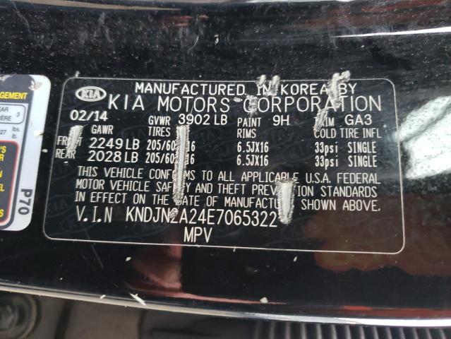 KNDJN2A24E7065322 Kia Soul 2014. Фото: 9