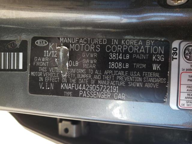 KNAFU4A29D5722191 Kia Forte Ex 2013. Фото: 9