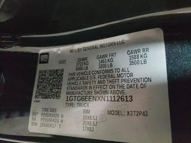 2022 GMC CANYON DEN 1GTG6EENXN1112613