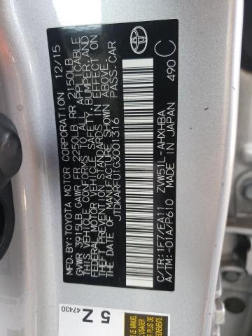 2016 TOYOTA PRIUS - JTDKARFU1G3001316