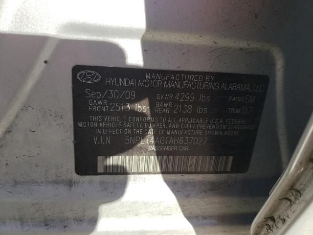 5NPET4AC1AH637027 Hyundai Sonata Gls 2010. Фото: 9