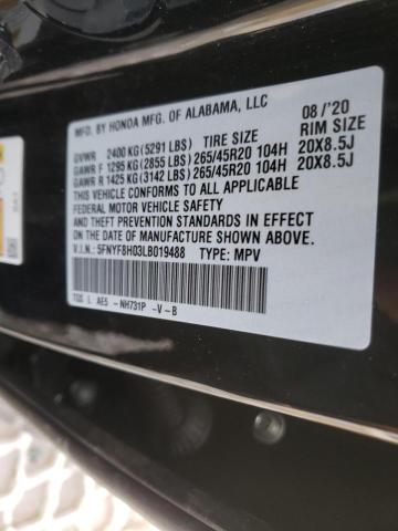 2020 HONDA PASSPORT E 5FNYF8H03LB019488