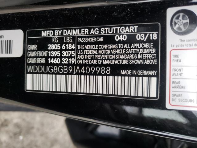 2018 MERCEDES-BENZ S 560 4MAT WDDUG8GB9JA409988
