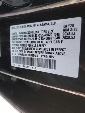 2020 HONDA PASSPORT E 5FNYF8H03LB019488